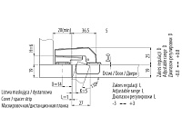 ZP-KTK90H6BE Петля угловая 90° GTV короткое плечо с ответ. планкой Н=6 без евровинта <100>