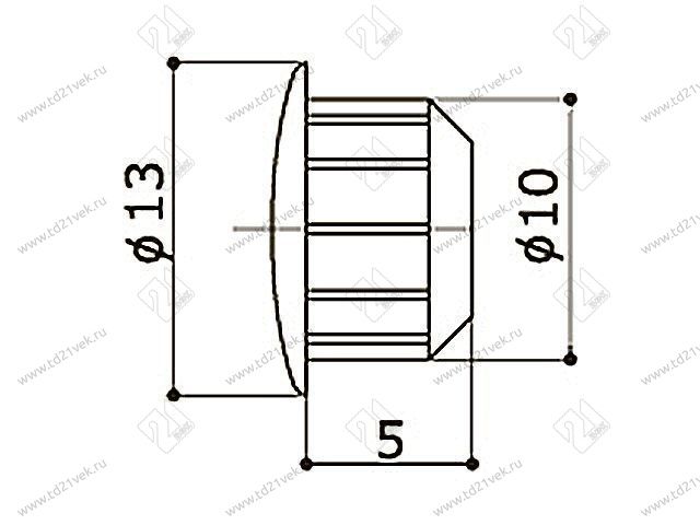 Заглушка d=10 мм. №2(бежевый) <1000>коробка 2