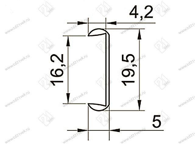 Профиль накладной U16, черный 122 <200 м> 2