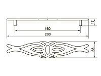 Скоба "Оскар" 5277-09/160 (медь) <25/200>