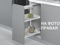 S-2792-US-W Бутылочница 350, Starax, 2-х ярусная, направляющие Blum Tandem, (305х470х635 мм), с доводчиком, полное выдвижение, правая, белая