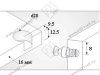 103-04-03-302 Полкодержатель Mesan Raffix d20*H12,5мм (для 16мм) (белый)<500/5000> превью 2