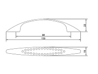 Скоба "Оскар" 5032-06/96 Ноктали  (хром)<50/400>