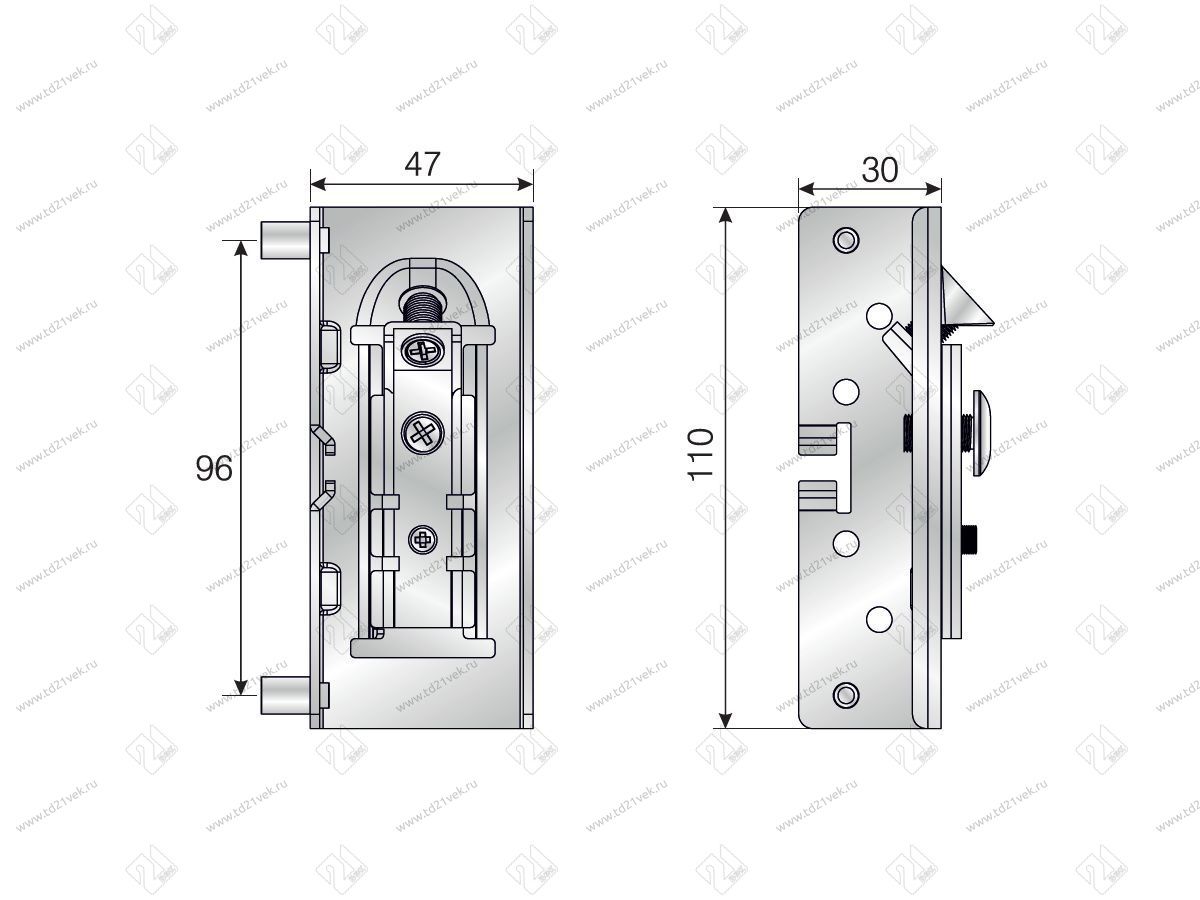 105-02-24-403 Подвес Mesan 3D(угловой) 2мм (под присадку)(2подв.+2пласт.+крепеж)цинк <25> 3