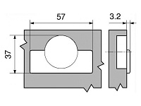 91M2550 Петля Modul накладная 100 гр. <1/250>