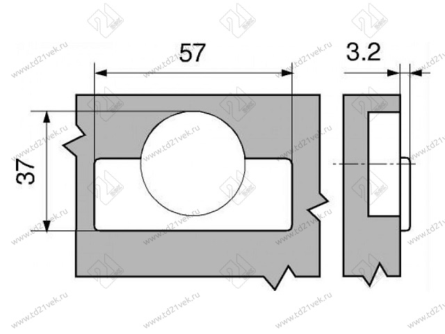 91M2550 Петля Modul накладная 100 гр. <1/250> 2