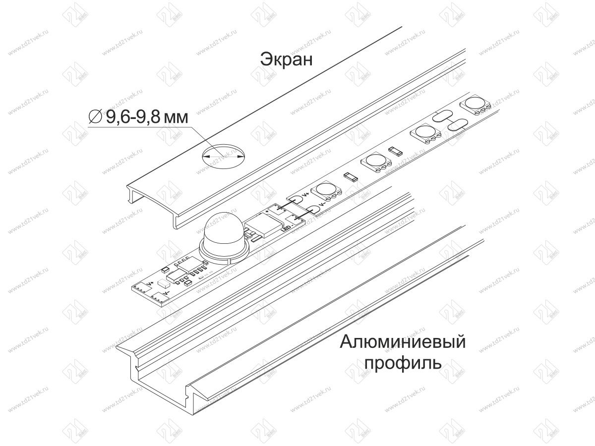 08.800.00.326 Дистанционный выключатель PIR-04A, встраиваемый, задержка отключения 30 сек., 12-24В 7