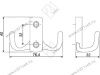 K204AB.6 Крючок мебельный старинная латунь <25> превью 2