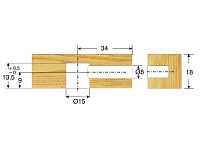 102-01-14-413 Эксцентрик Mesan d15*h13,5мм для плиты 18мм, цинк