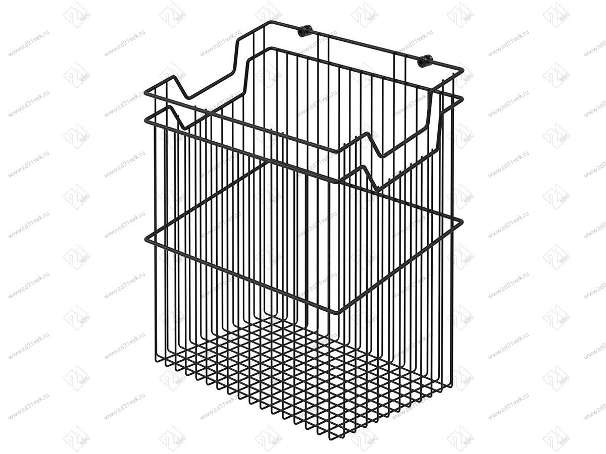 S-8113-A Корзина для белья навесная в базу 400 мм, Starax, (330х290х500 мм), антрацит 3