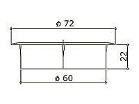 Заглушка комп. А080/4051 d=60 мм (коричневая) kahverengi <50/500>