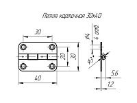 Петля карточная  30*40 у, цинк <400>