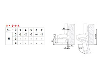 H302C02/2410 Петля Boyard 16 мм CLIP (с довод.) + планка H=0 <200>