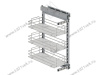 S-2797-C Бутылочница 400, Starax, 3-х ярусная, направляющие Blum Tandem, (355х470х635 мм), с доводчиком, полное выдвижение, левая превью 2