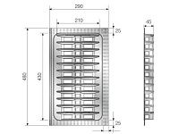 105-83-52-309 Лоток для тарелок Mesan TrayBond, 12шт.(Ш290хГ480-420хH45) антрацит <18>