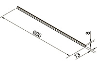 Планка угловая алюм. для стеновых панелей 4мм (F-обр) 1020 L=600 <100>