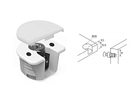 ACKRF016 Стяжка RAFFIX DUO d20*H12,5 мм с эксцентриком для плиты 16 мм, серая