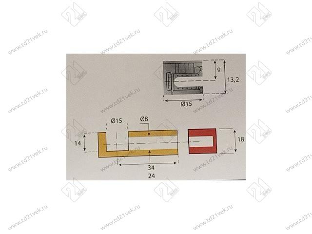 KF18151280377 Эксцентрик XSTAR d15*h13,2мм для плиты 18мм, цинк KF1815132038 2