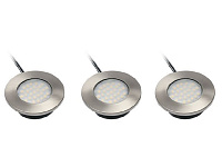 LD-OBP27ZB-53 Комплект 3-х круглых LED светильников BARRI PLUS 3528SMD, 3x1,5W, 27 LED, 230VAC, холодный белый