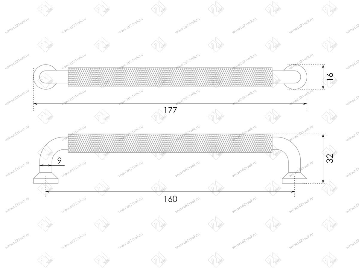 RS324BL.4/160 Ручка-скоба 160мм, чёрный матовый <20> 5