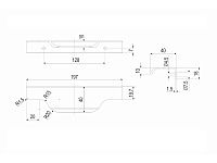 RT111BL.1/128/200 Ручка торцевая 128 мм матовый чёрный <50>