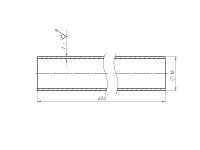 TUBE-16-600 BL Труба диаметр 16 мм, Д16 Ш16 В600, черный матовый <25>