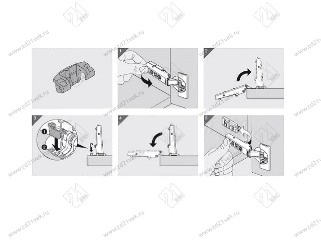 70T3553 BEGR V250 S Ограничитель на 86* угла откр. петли CLIP top BLUMOTION 110* <250> 3