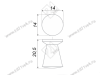 RC002GP.4 Ручка-кнопка C0230 золото <50/500> превью 2