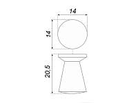 RC002GP.4 Ручка-кнопка C0230 золото <50/500>