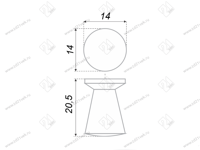 RC002GP.4 Ручка-кнопка C0230 золото <50/500> 2