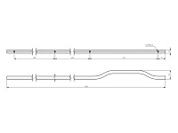 Профиль-ручка UA-GRAVEL-1200-22 1152мм (L1200мм) золото шлифованное светлое Apro