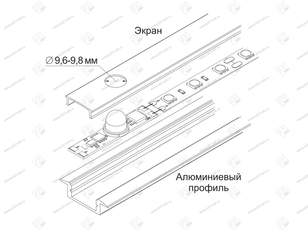 08.800.00.326 Дистанционный выключатель PIR-04A, встраиваемый, задержка отключения 30 сек., 12-24В 7