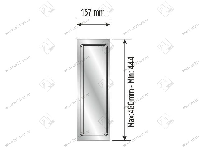 105-83-04-302 Лоток для столовых приборов Mesan TrayBond, 1 отдел,  (Ш157хГ480-444хВ45) белый <5/80> 3