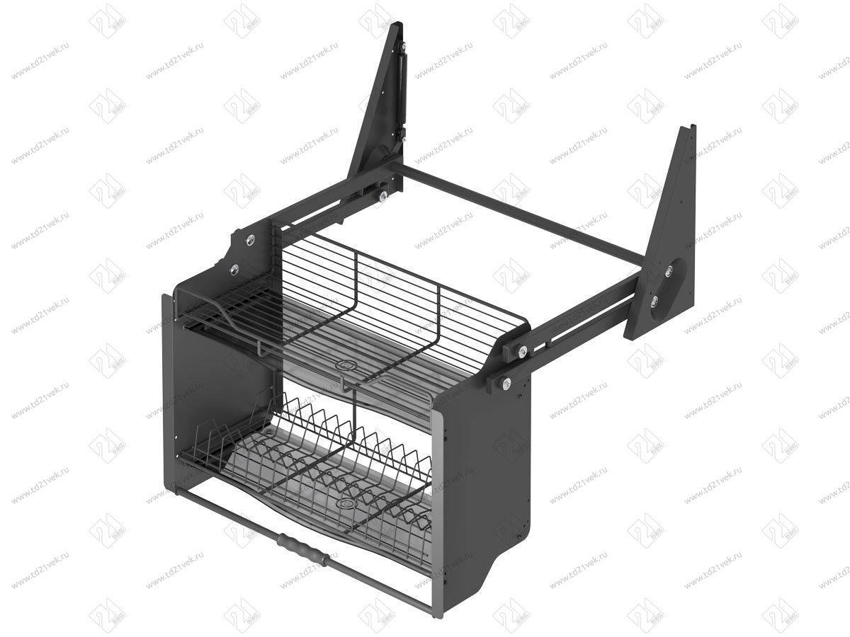 S-5183-A Выдвижная сушка для посуды в базу 900 мм, Starax, (864x300x550 мм), антрацит 2