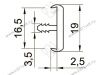 Профиль врезной с обхватом 017B , карамель 4158 <200 м> превью 2