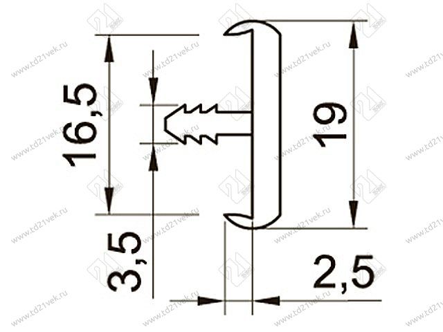 Профиль врезной с обхватом 017B , карамель 4158 <200 м> 2