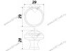 RC400BL.4 Ручка-кнопка, черный матовый <40> превью 4