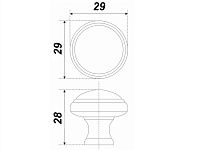 RC400BL.4 Ручка-кнопка, черный матовый <40>