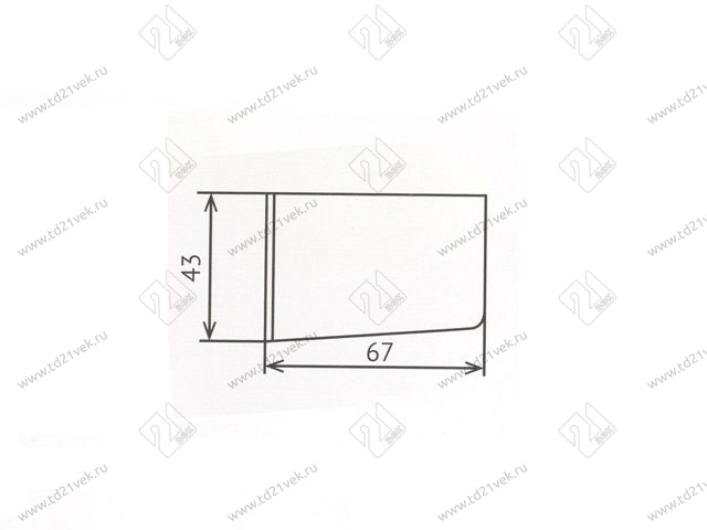 Накладка к навесу abs № 10, R, правый, орех <200> 2