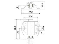 MH01/W Магнитный держатель для 1 стекл. фасада (белый) <250>