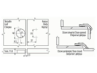 ZP-KT135H2BE петля  135°+ планка Н=2 без еврошурупа карусельная <200>