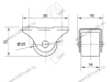 Опора колесная 100 нагрузка - 15 кг d=20, h=32 <200/1000> превью 2