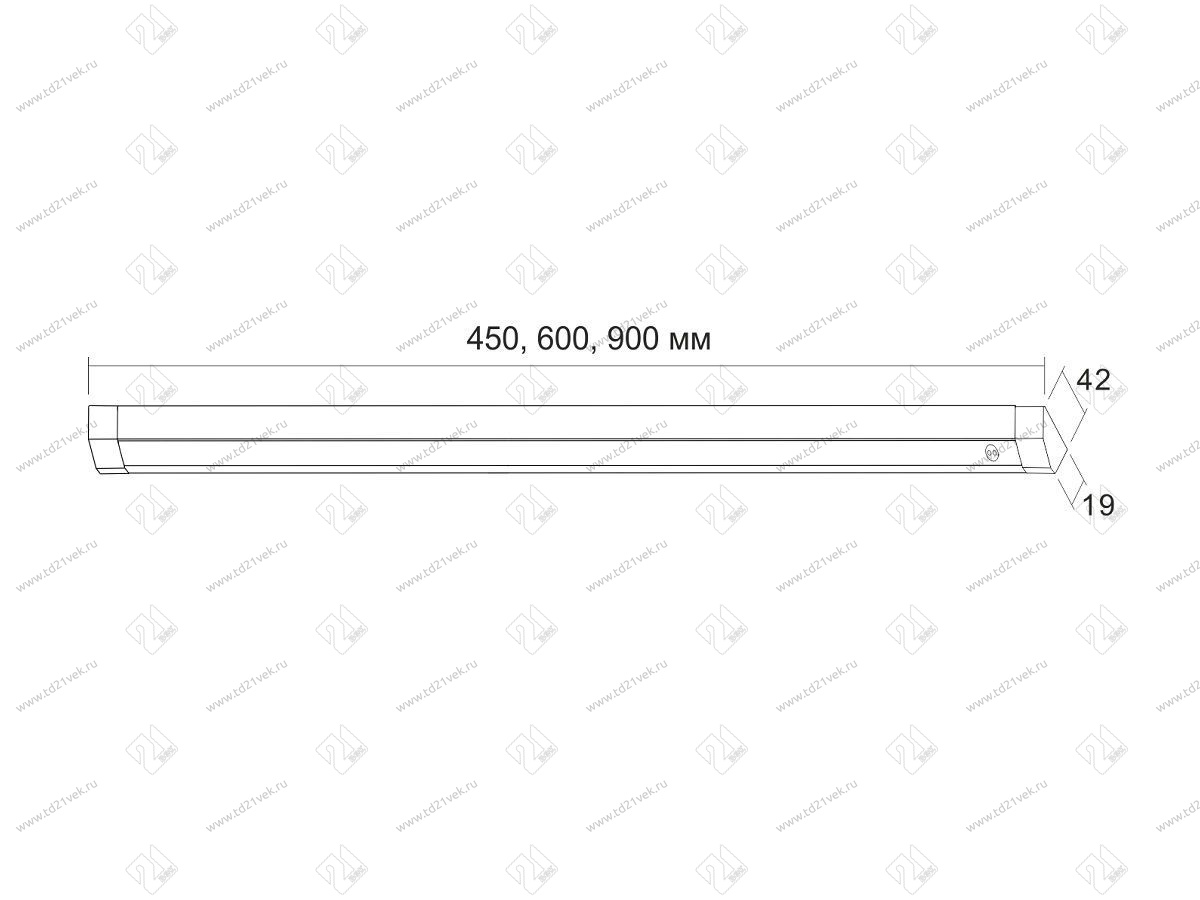 19.141.02.640 Светильник светодиодный (LED) КМС 1 х Strip-IR L=600мм 3