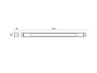 06.800.01.340 Источник питания стаб. напр. для LED, 12В, (max 60Вт), IP20, вх.180-260В, с защ. от КЗ, алюм. корп 312х18х18мм, провод 25см