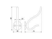 K208GP.6 Крючок мебельный K0830 золото <25>