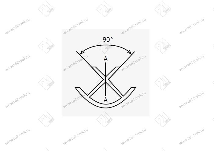 Угловое соединение универсальное 90гр, топо, 150 мм <50> 2