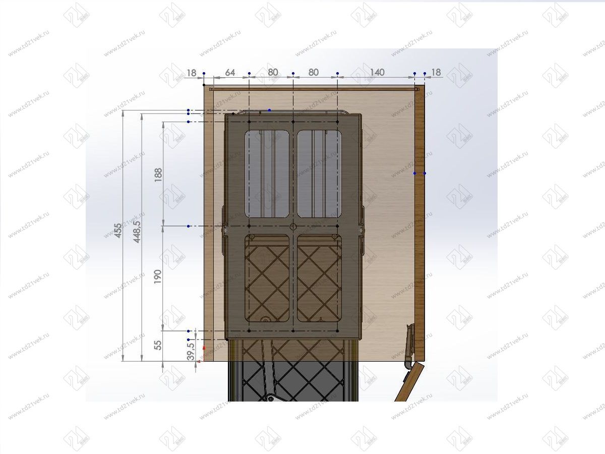 S-2571-G Мусорное ведро в базу 400 мм, Starax Large Busket, (260x440x400 мм) 4