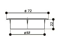 Заглушка комп.отеч.d=62 № 1 (св.коричневый) <15/300>