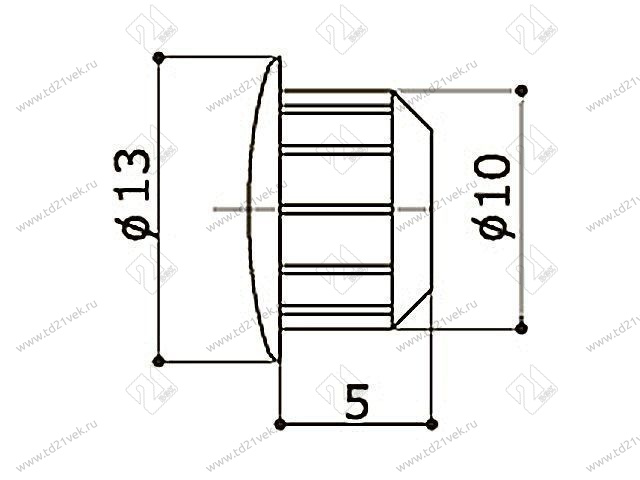 Заглушка для технологических отверстий, D10 мм, коричневая 2