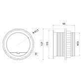 AE-BPW1S2UCH-80 удлинитель настольный charger врезной - 1 розетка schuko, usb 5v2a, кабель 1,5м, цвет серебро <1>